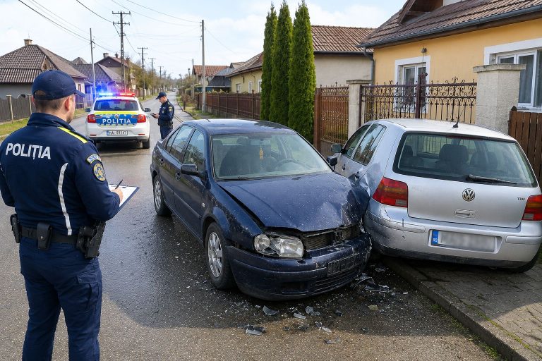 Ceasul rău? Un tânăr din Coltău a furat cheile unei mașini și a făcut accident. Nu avea nici măcar permis
