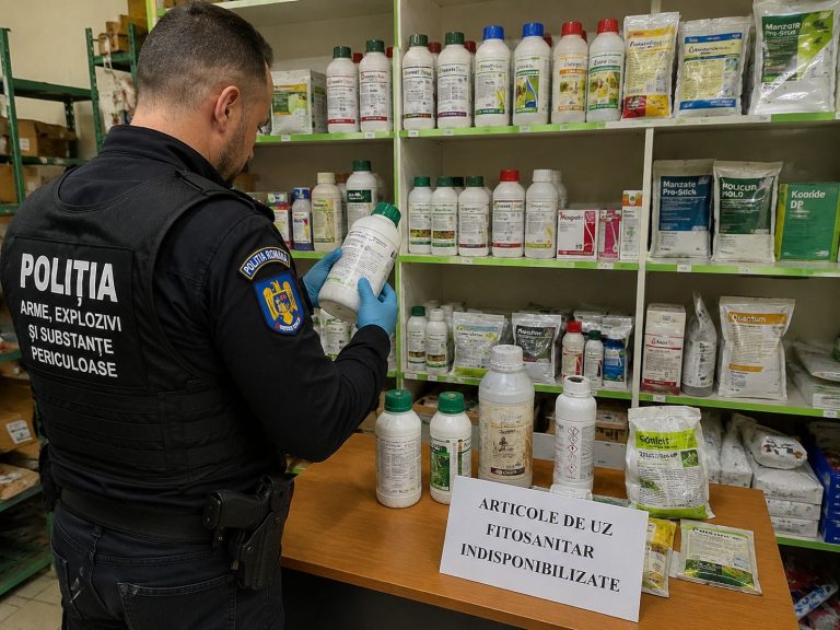 Produse fitosanitare expirate, descoperite de polițiști într-o fitofarmacie din Șomcuta Mare luni, 10 mai