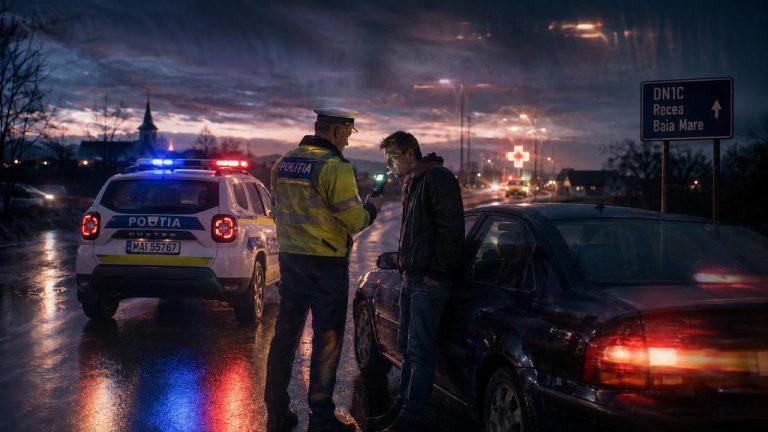 0,83 mg/l alcool pe etilotest: surpriza polițiștilor la un control pe direcția Recea – Baia Mare