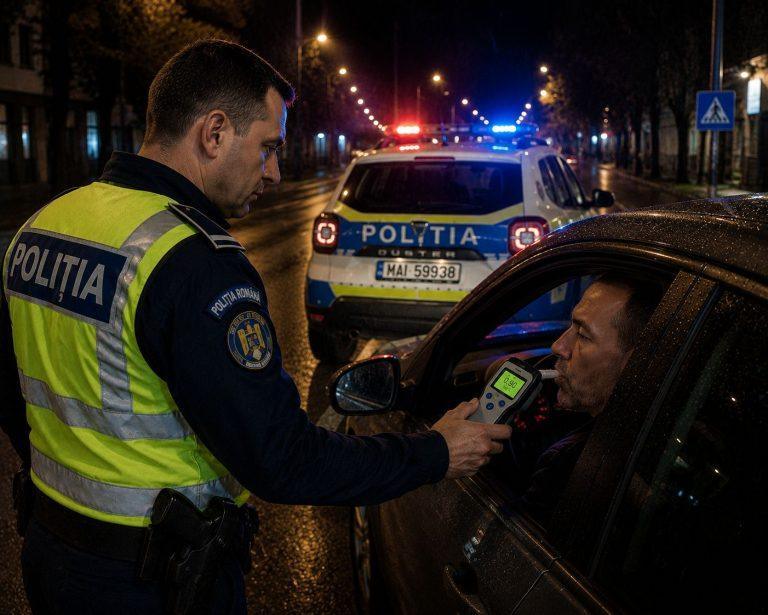 Ieri noapte, un șofer a fost oprit aproape de miezul nopții la Baia Mare: cât indica etilotestul