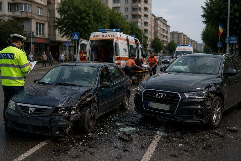 Trei persoane la spital după un accident în Baia Mare: una dintre mașini nu era înmatriculată