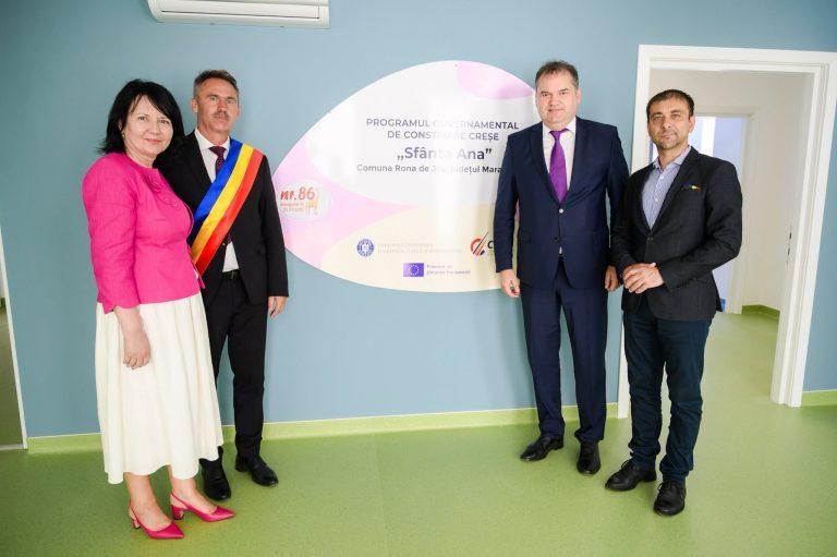 A cincea creșă construită în Maramureș prin programul „Sfânta Ana”, inaugurată la Rona de Jos