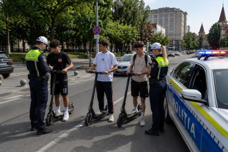 Aproape 300 de amenzi pentru trotinetiștii din Maramureș: cât au de plătit, în total, cei prinși pe picior greșit
