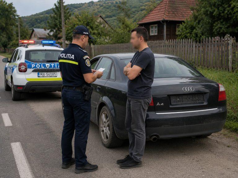 Surprize, surprize la controlul din Copalnic: șoferul nu avea permis, iar vehiculul nu era înmatriculat