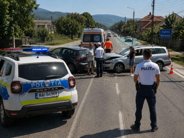 Accident pe DN18 în Sighetu Marmației: o manevră de mers înapoi a trimis un pasager la spital