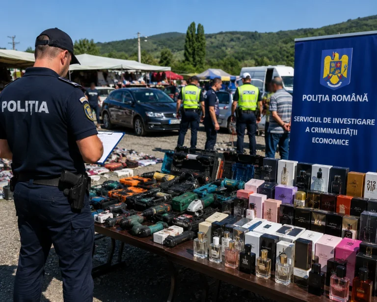 Control de amploare la târgul auto și piața de vechituri din Satu Nou de Jos: scule și parfumuri de aproape 10.000 de lei, indisponibilizate