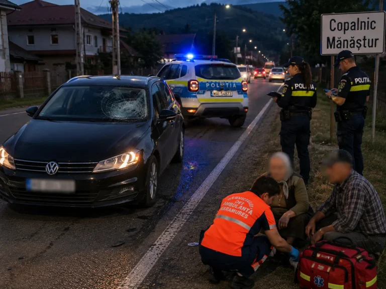 Doi pietoni, răniți într-un accident produs în Copalnic Mănăștur: ce spun polițiștii despre incident