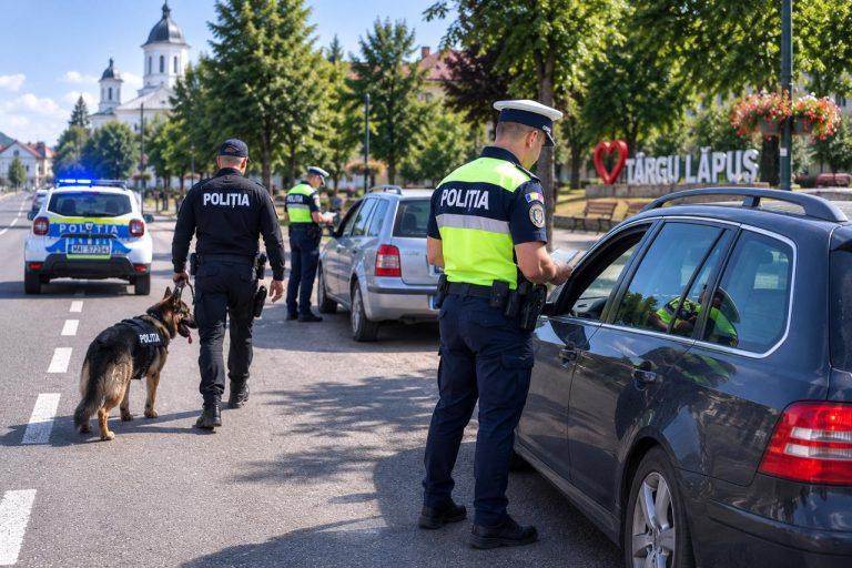 Joi, 13 august, controalele Poliției la Târgu Lăpuș: opt sancțiuni de peste 4.000 de lei în doar 2 ore