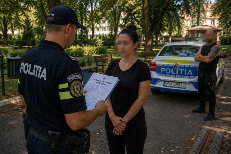 O femeie, amenințată de soțul ei chiar într-un parc din Vișeu de Sus: ce măsuri au luat polițiștii